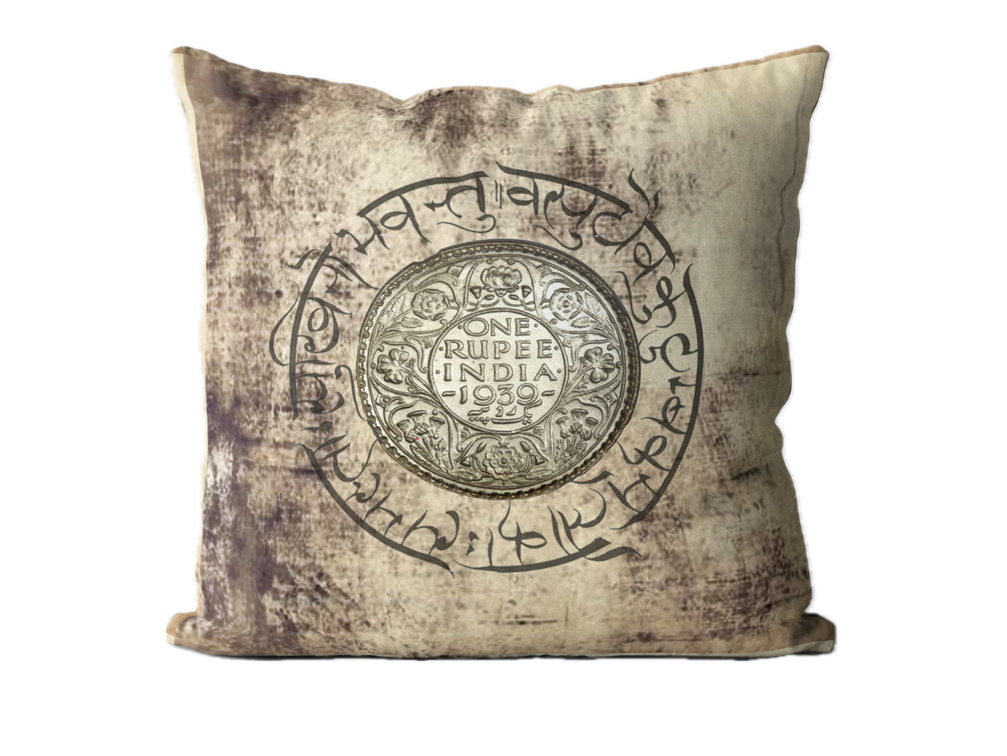 Vintage One Rupee Cushion