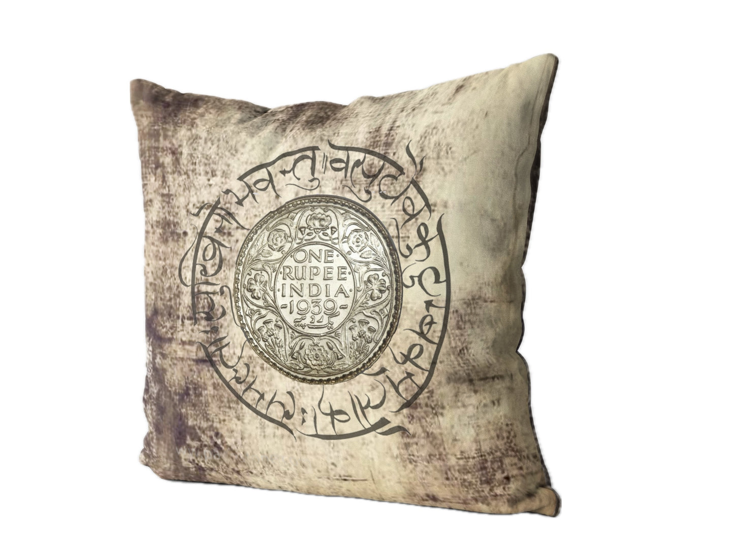 Vintage One Rupee Cushion